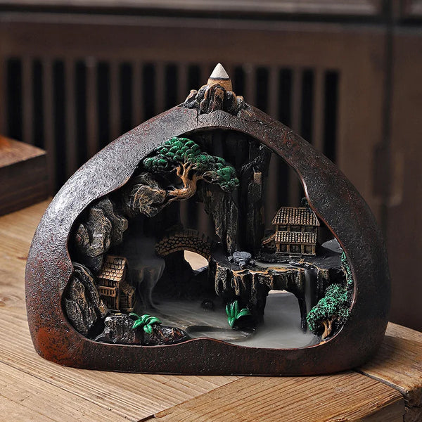 Incense Burner Household with Zen-like Atmosphere Landscape